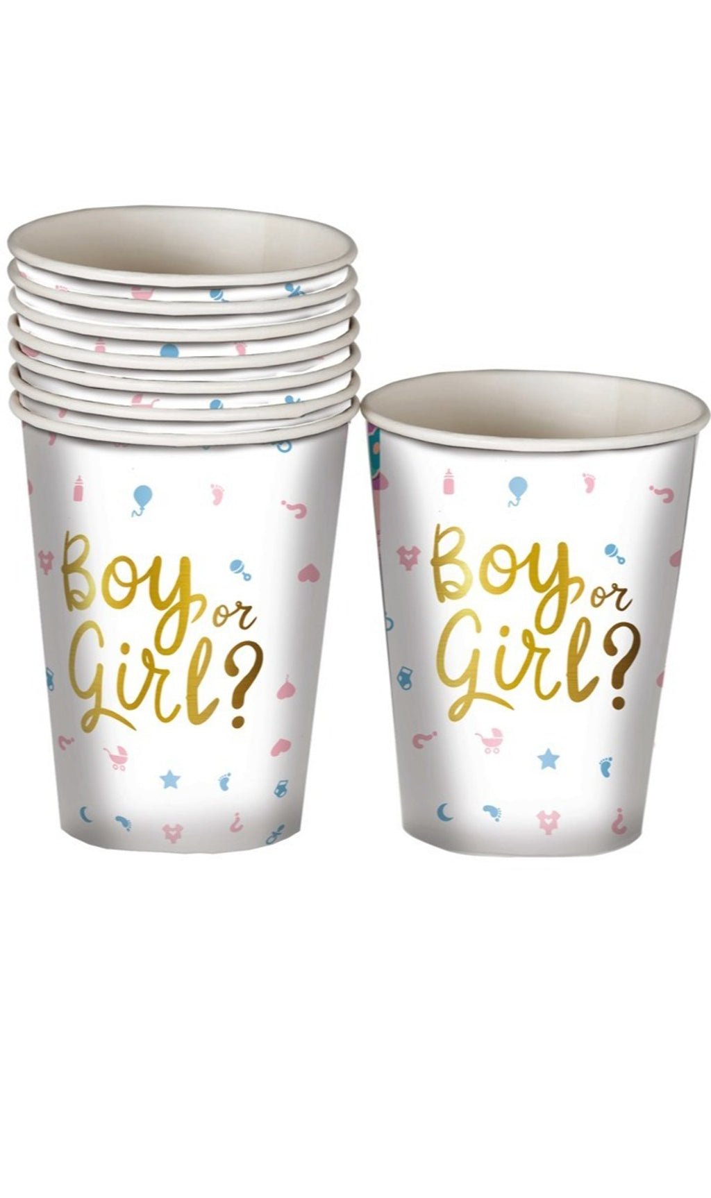 Baby Gender Reveal Becher